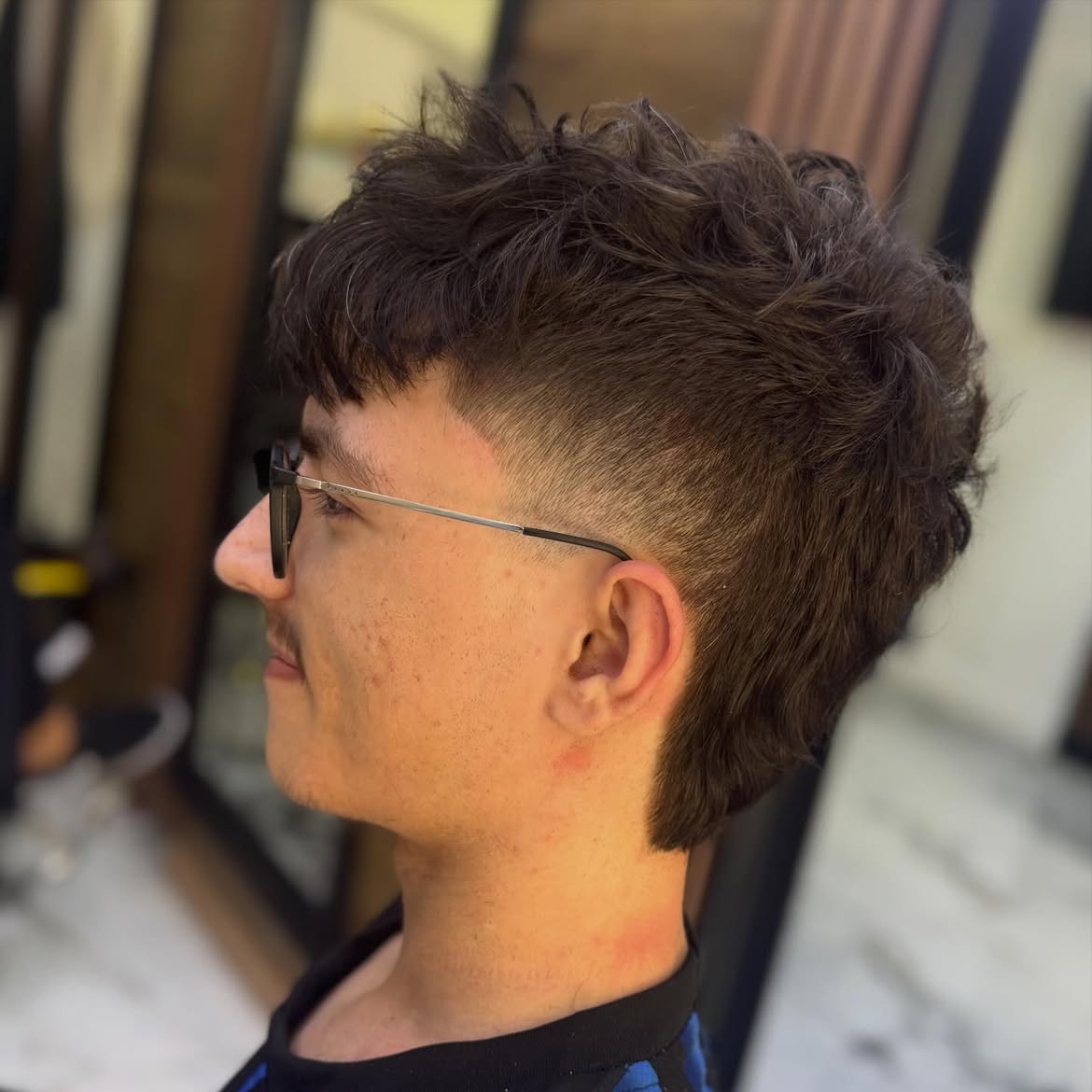 Mullet moderno com fade